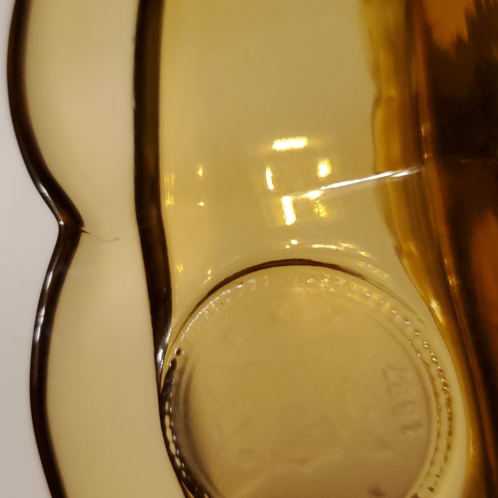 Fostoria Coin Amber Glass Candy Dish with Lid Eagle Liberty Bell - Picture 10 of 10